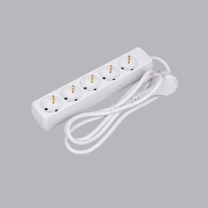 LOB-05L Regleta de 5 tomas de forma rectangular tipo alemán con anillo de tracción Multi-Socket