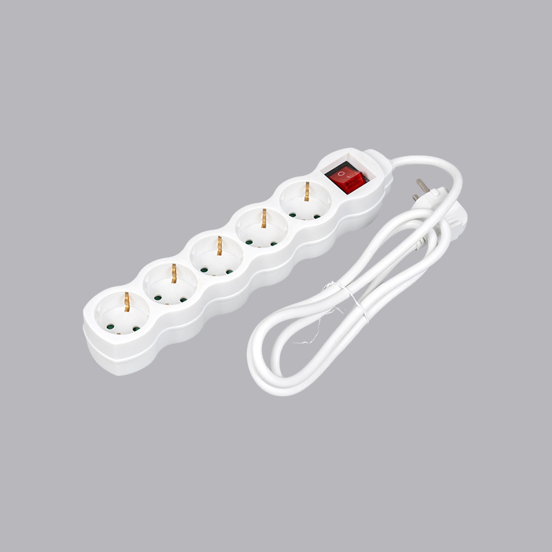 LOG-05K Regleta de 5 contactos tipo calabaza tipo alemán con interruptor Multitoma