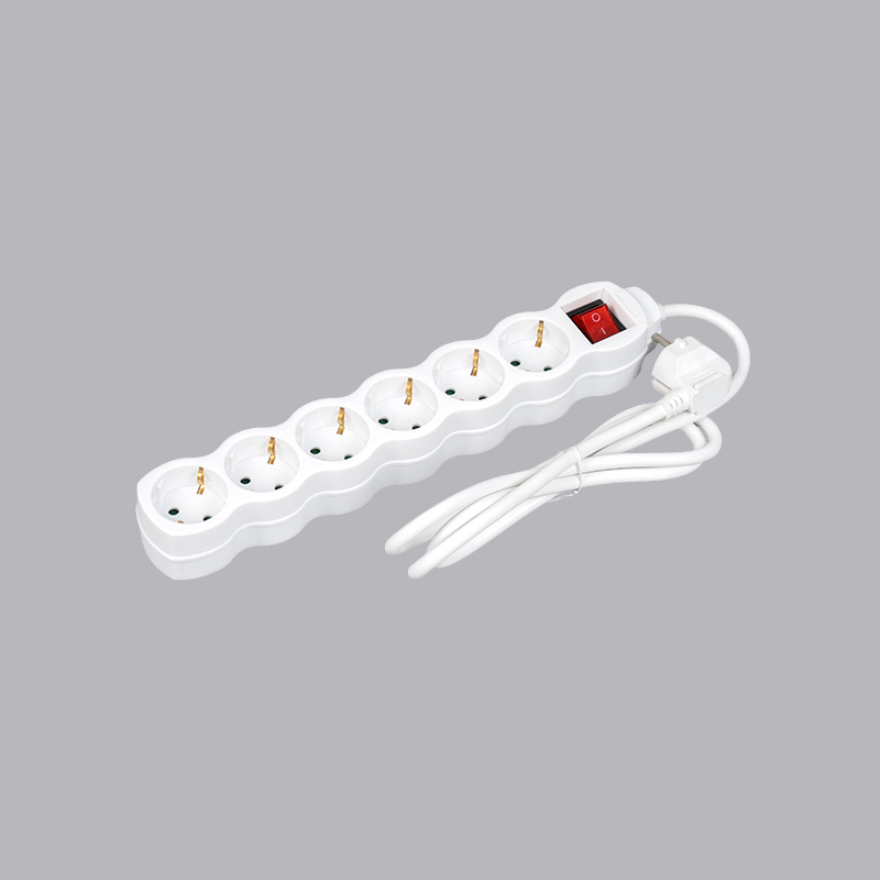 LOG-06K Regleta de 6 tomas tipo calabaza tipo alemán con interruptor Multi-Socket