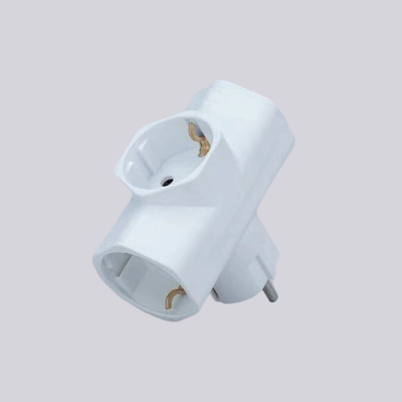 Adaptador de tres enchufes redondos tipo alemán G01-03
