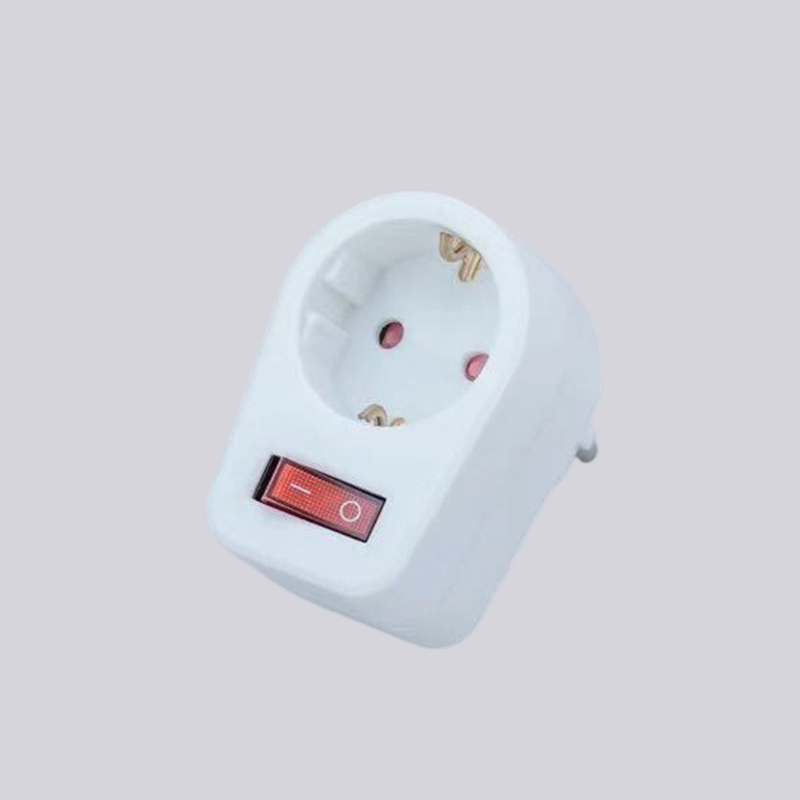 G01-01K enchufe redondo tipo alemán con adaptador de interruptor